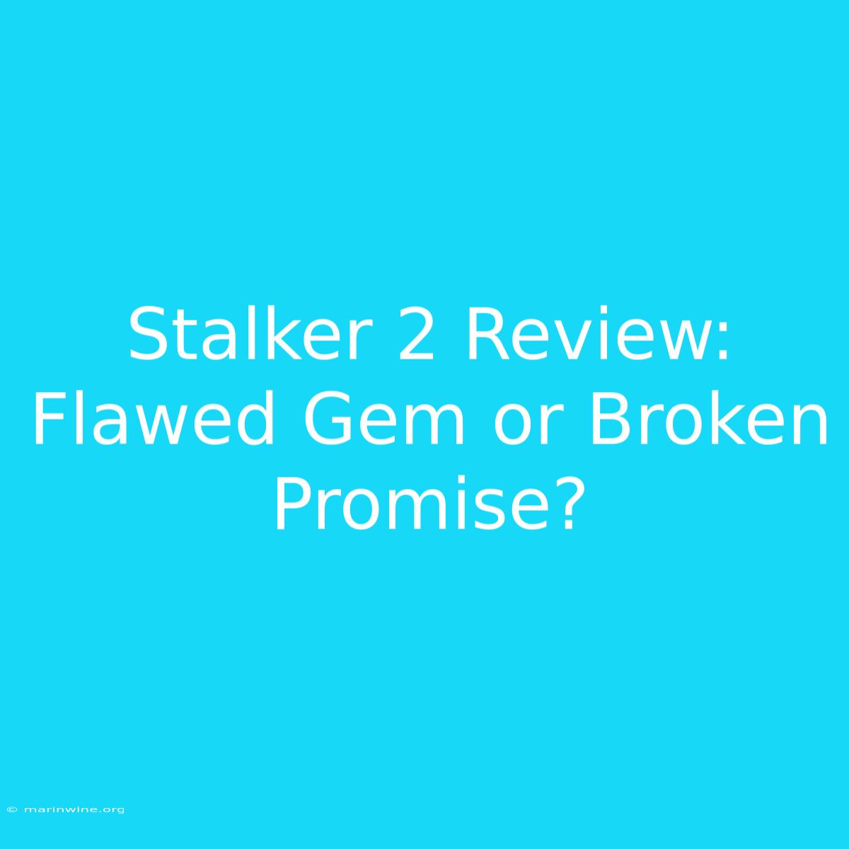 Stalker 2 Review:  Flawed Gem Or Broken Promise?