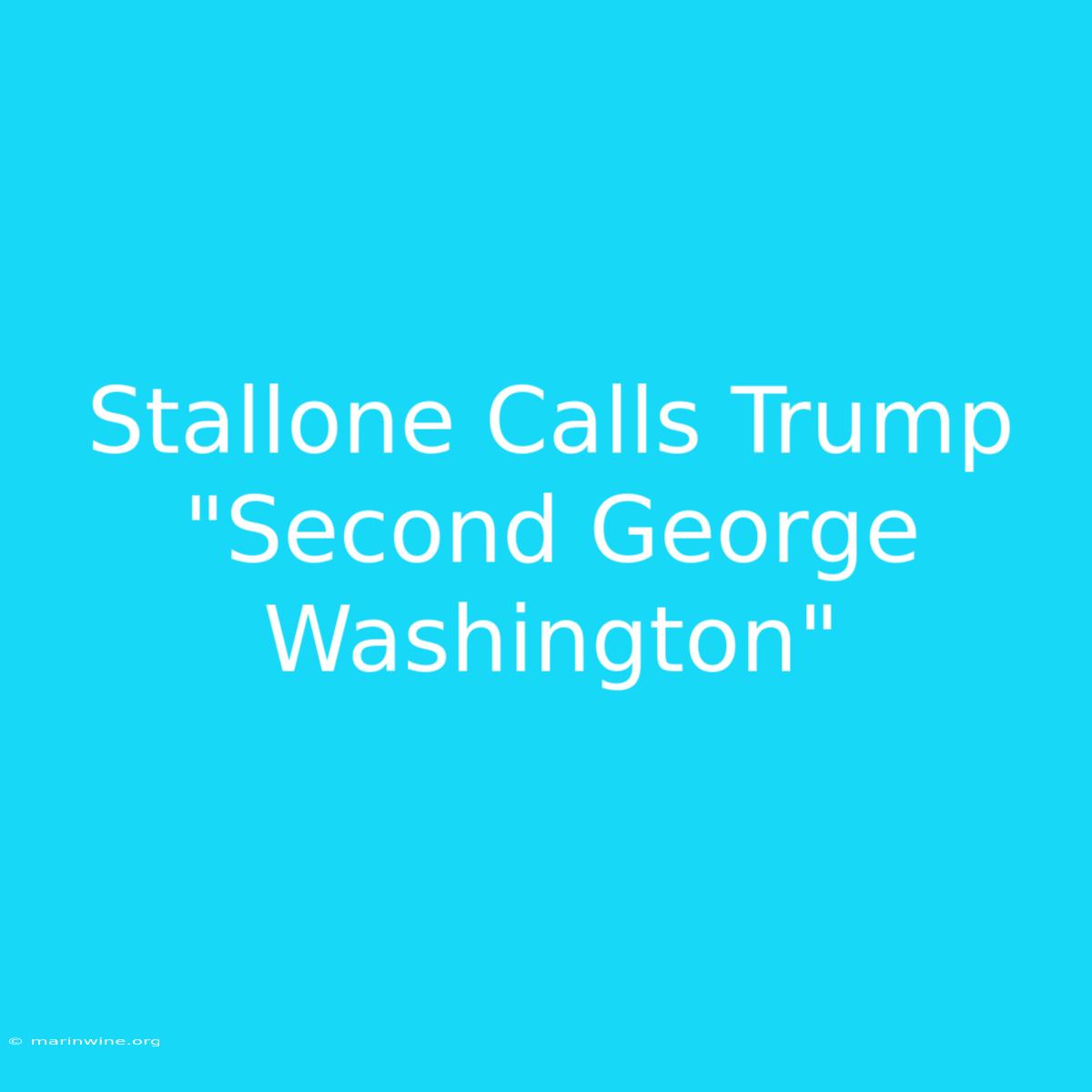 Stallone Calls Trump 