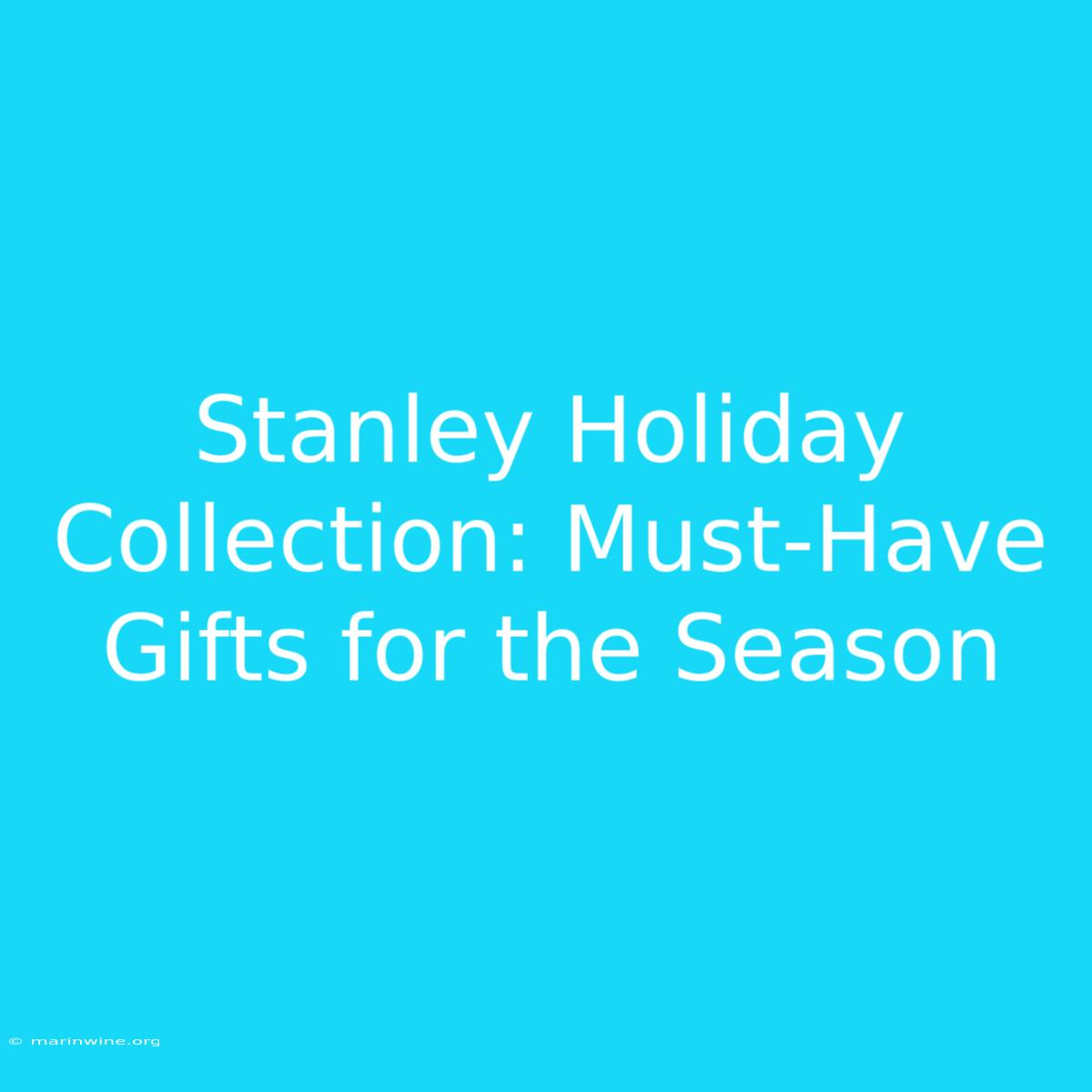 Stanley Holiday Collection: Must-Have Gifts For The Season