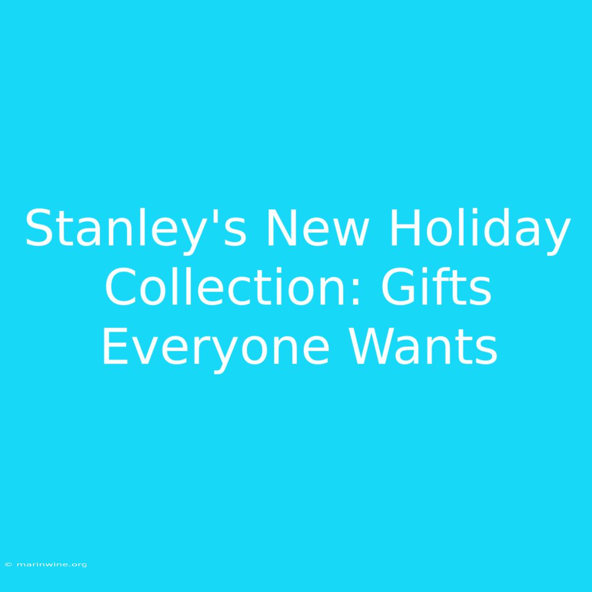 Stanley's New Holiday Collection: Gifts Everyone Wants