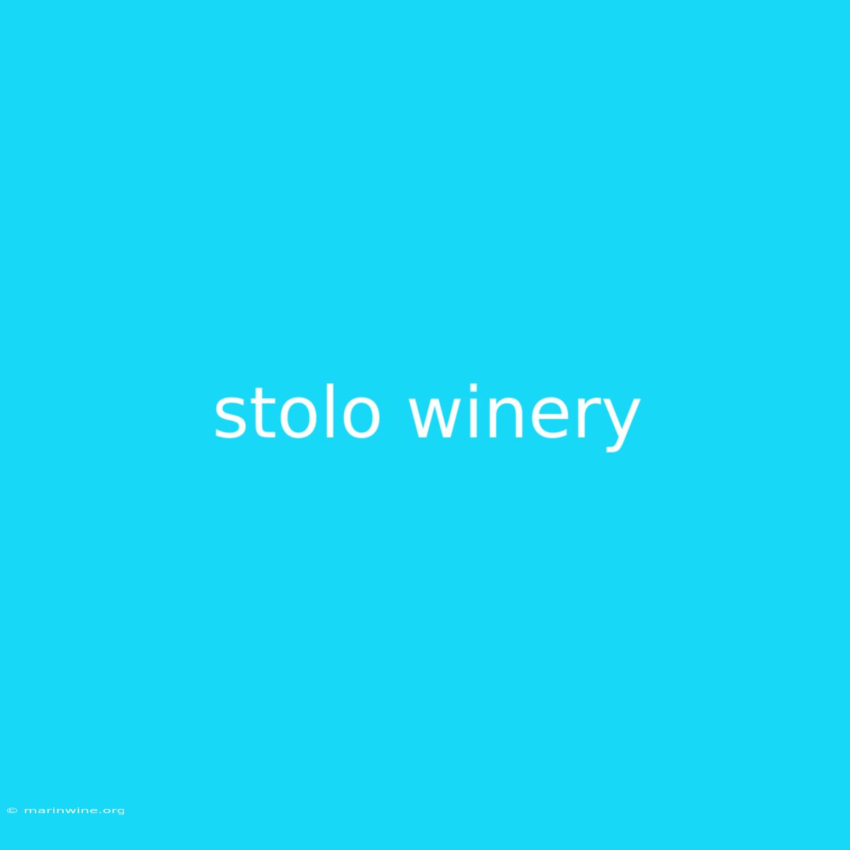 Stolo Winery