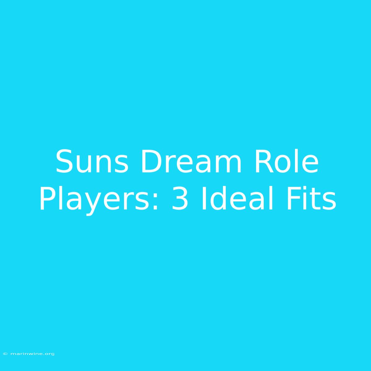 Suns Dream Role Players: 3 Ideal Fits