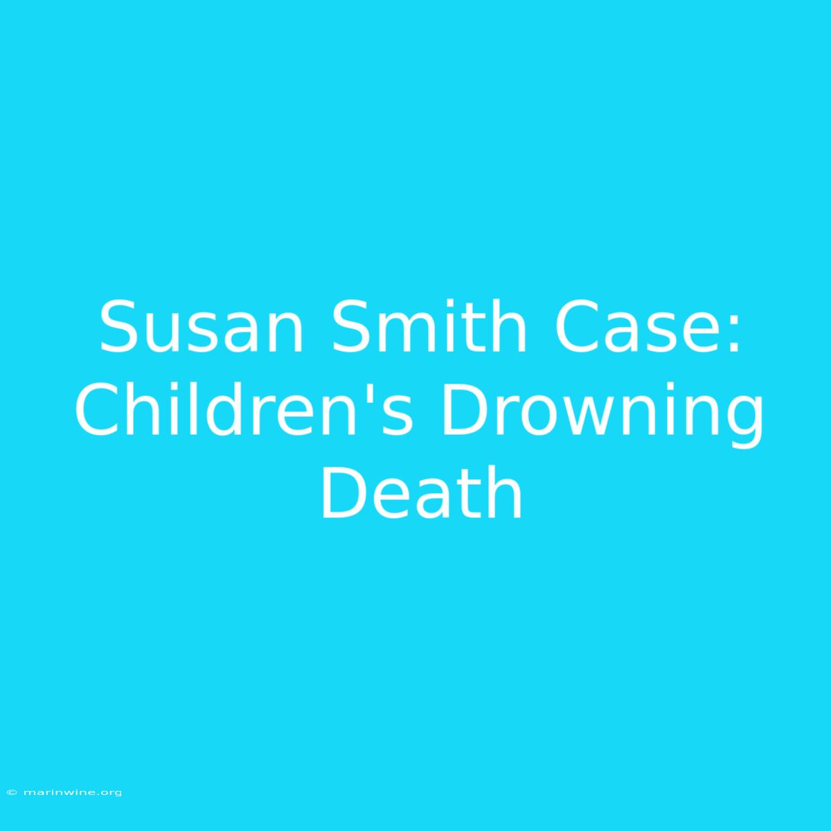 Susan Smith Case: Children's Drowning Death