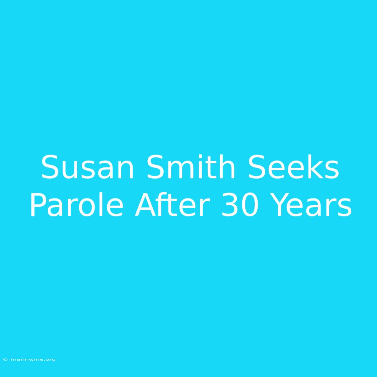 Susan Smith Seeks Parole After 30 Years