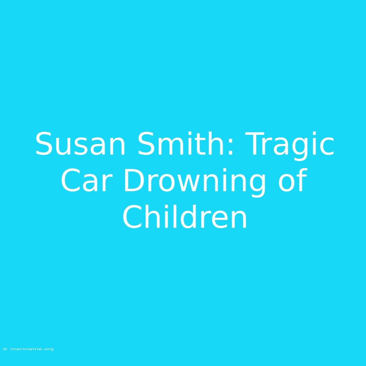 Susan Smith: Tragic Car Drowning Of Children