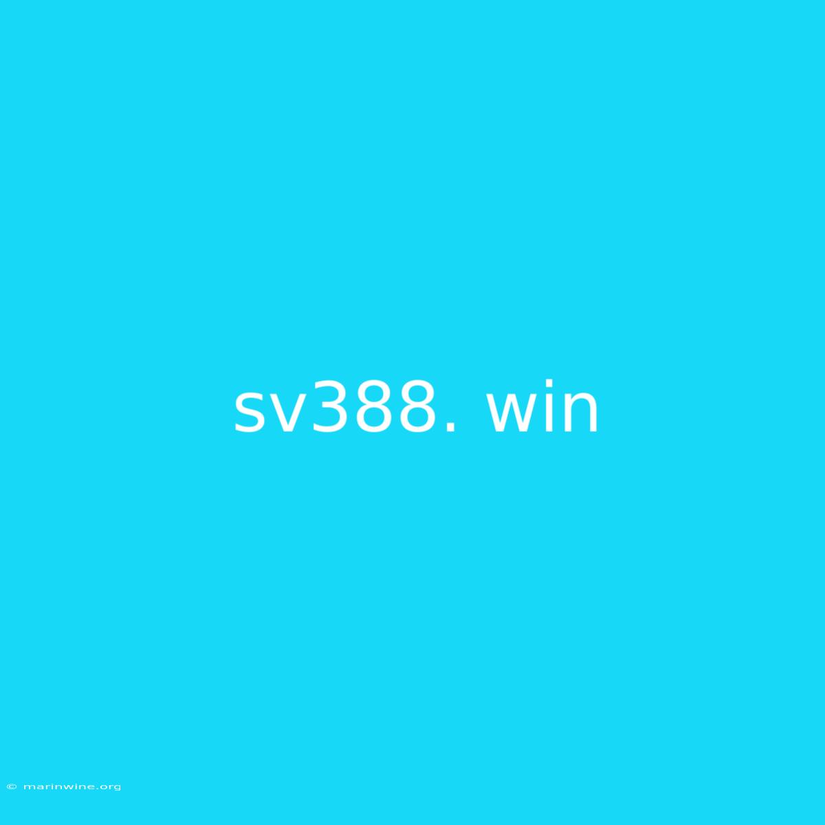 Sv388. Win