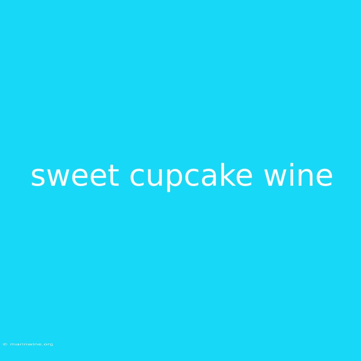 Sweet Cupcake Wine