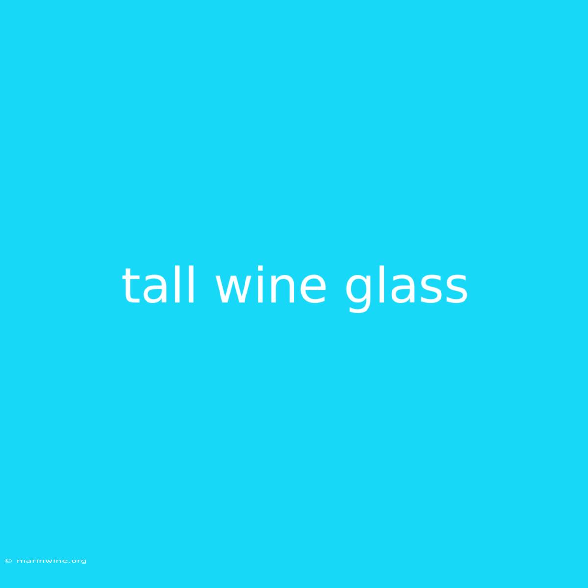 Tall Wine Glass