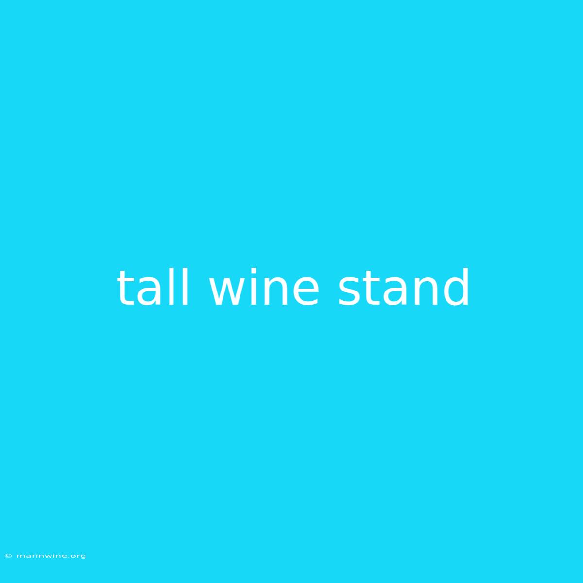 Tall Wine Stand