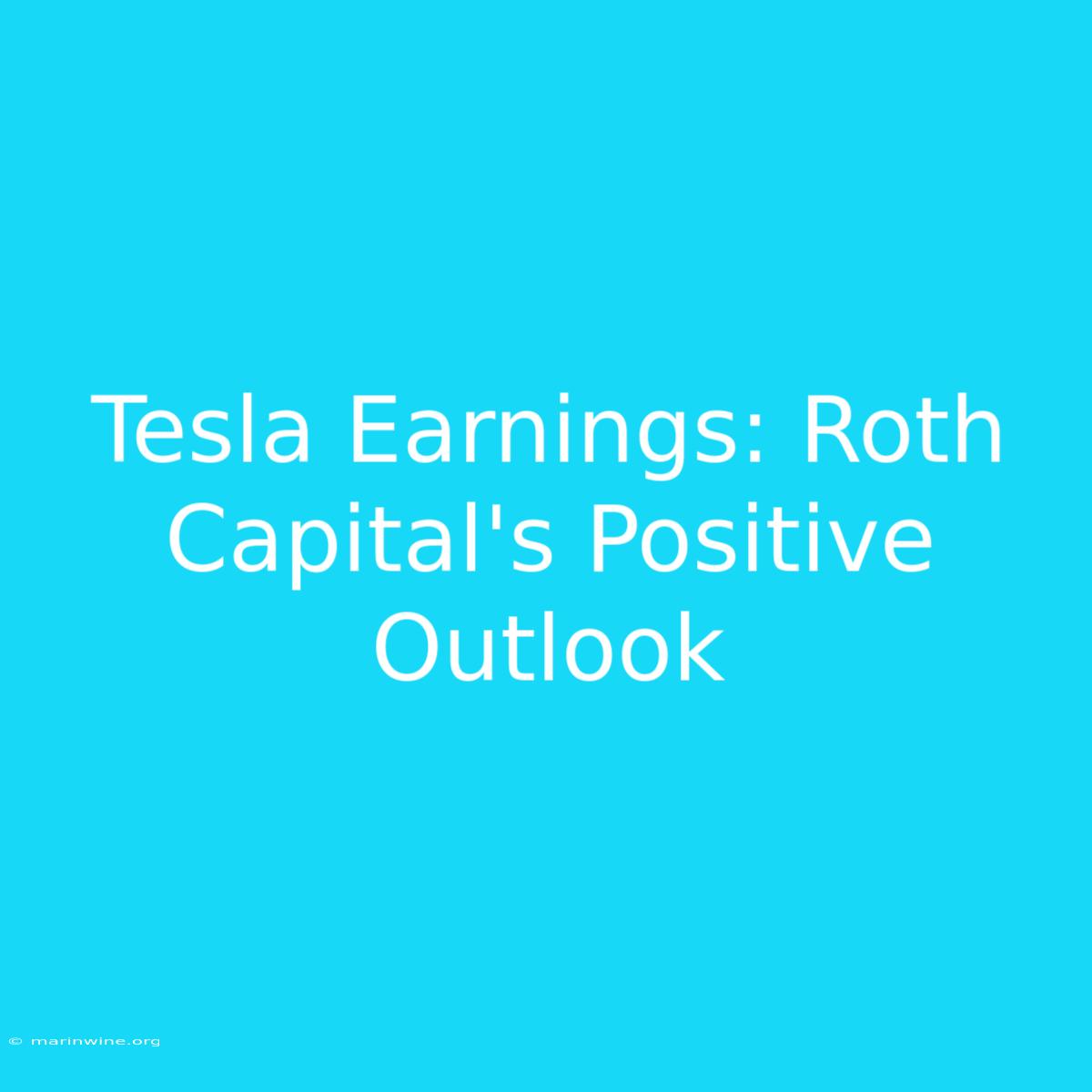 Tesla Earnings: Roth Capital's Positive Outlook