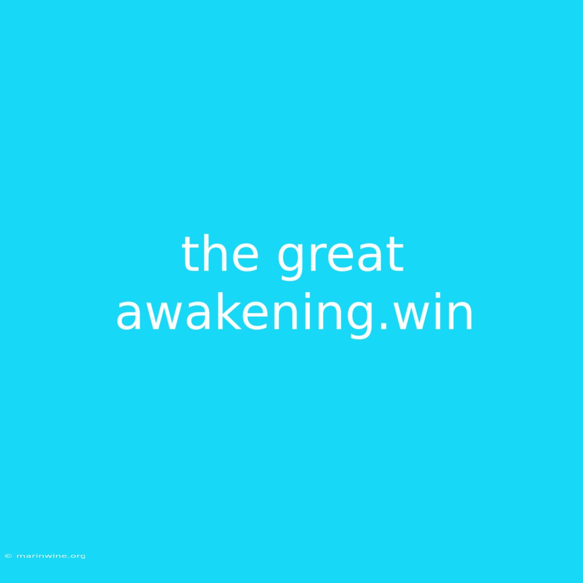 The Great Awakening.win