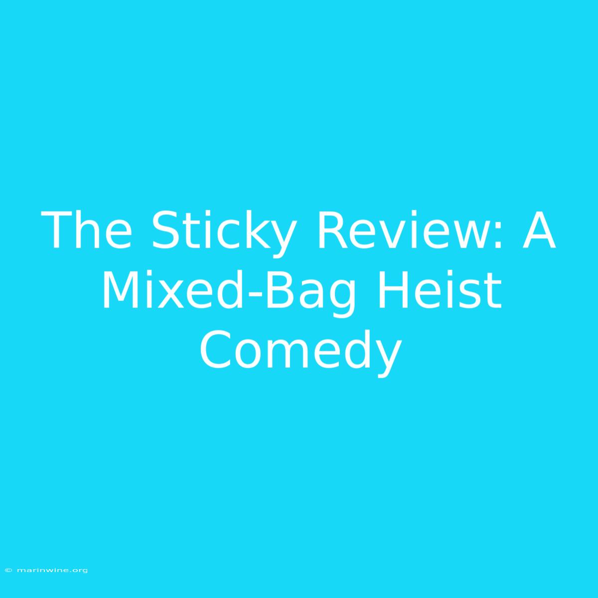 The Sticky Review: A Mixed-Bag Heist Comedy