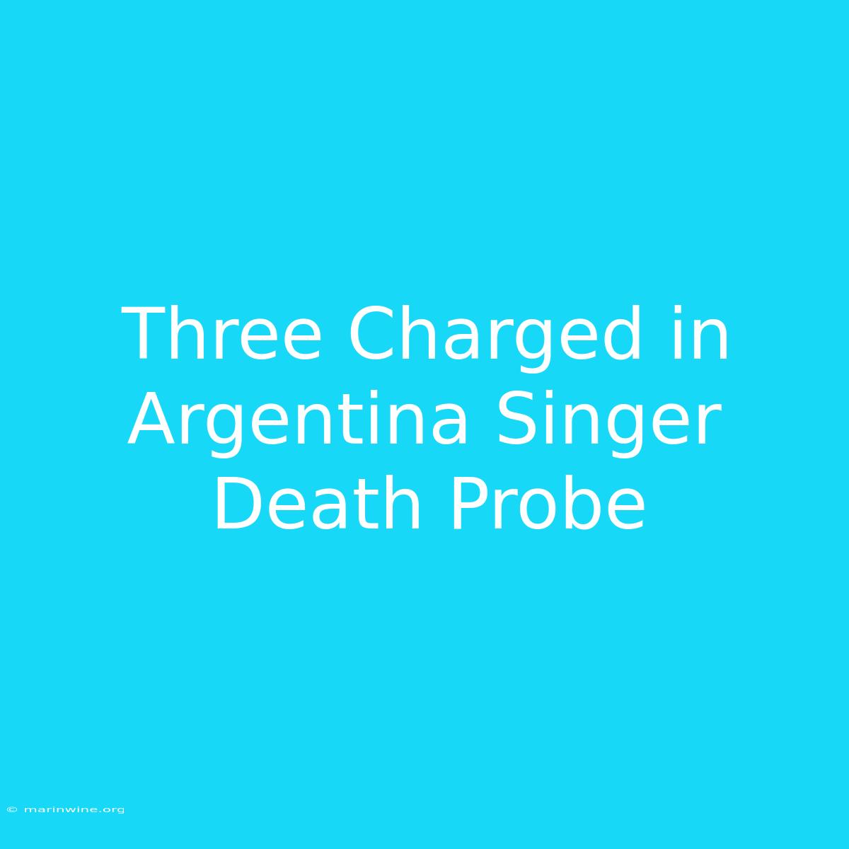 Three Charged In Argentina Singer Death Probe