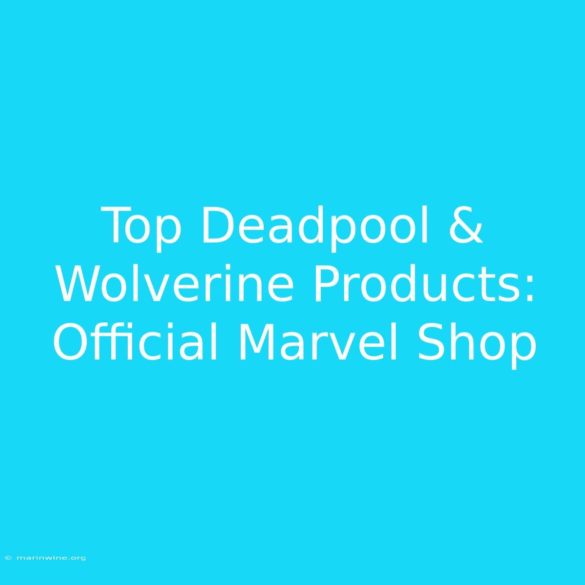 Top Deadpool & Wolverine Products: Official Marvel Shop 