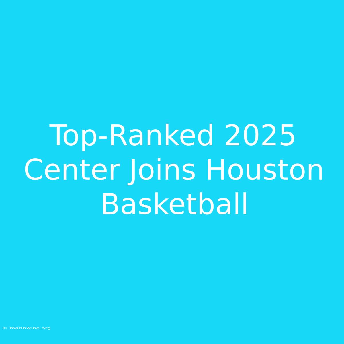 Top-Ranked 2025 Center Joins Houston Basketball