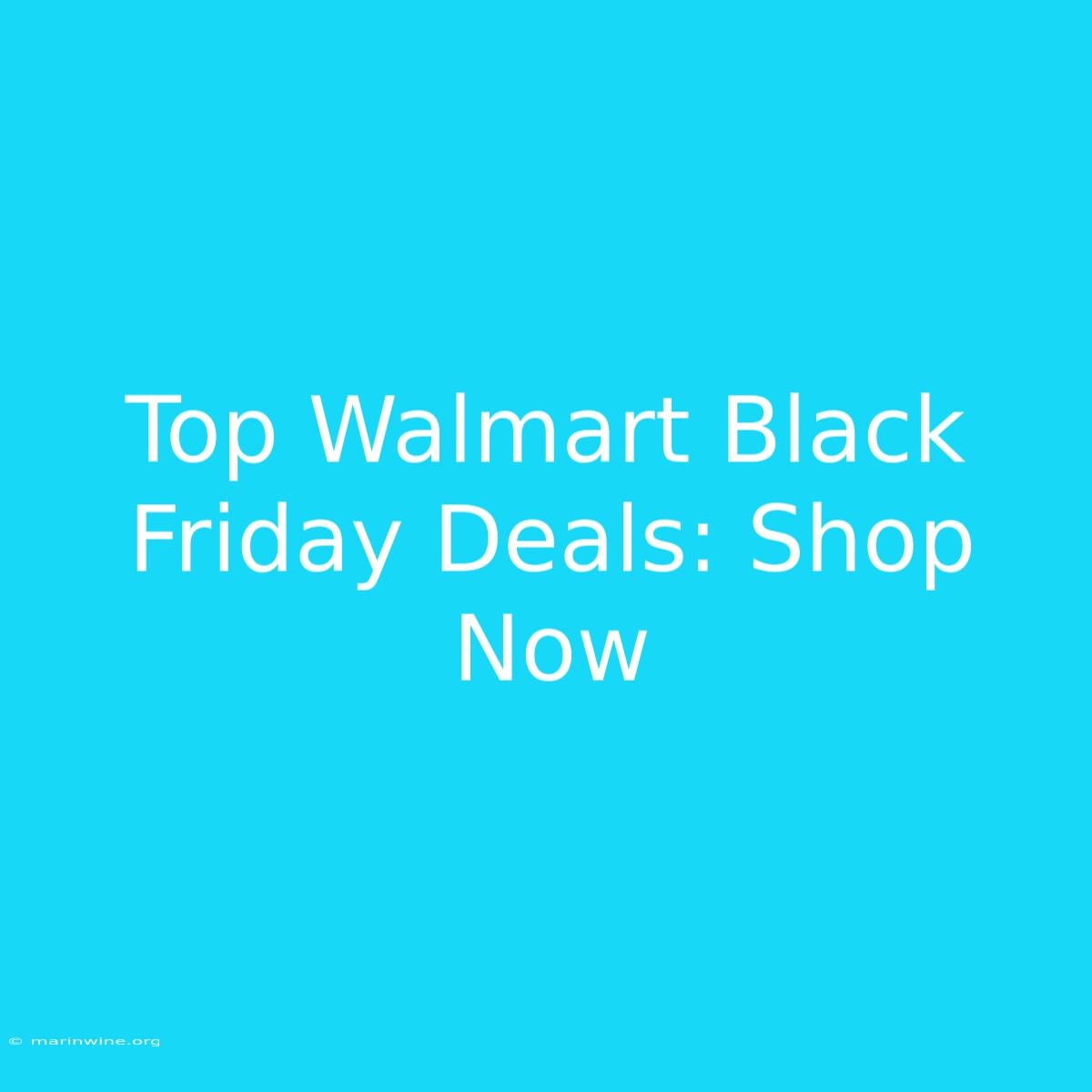 Top Walmart Black Friday Deals: Shop Now