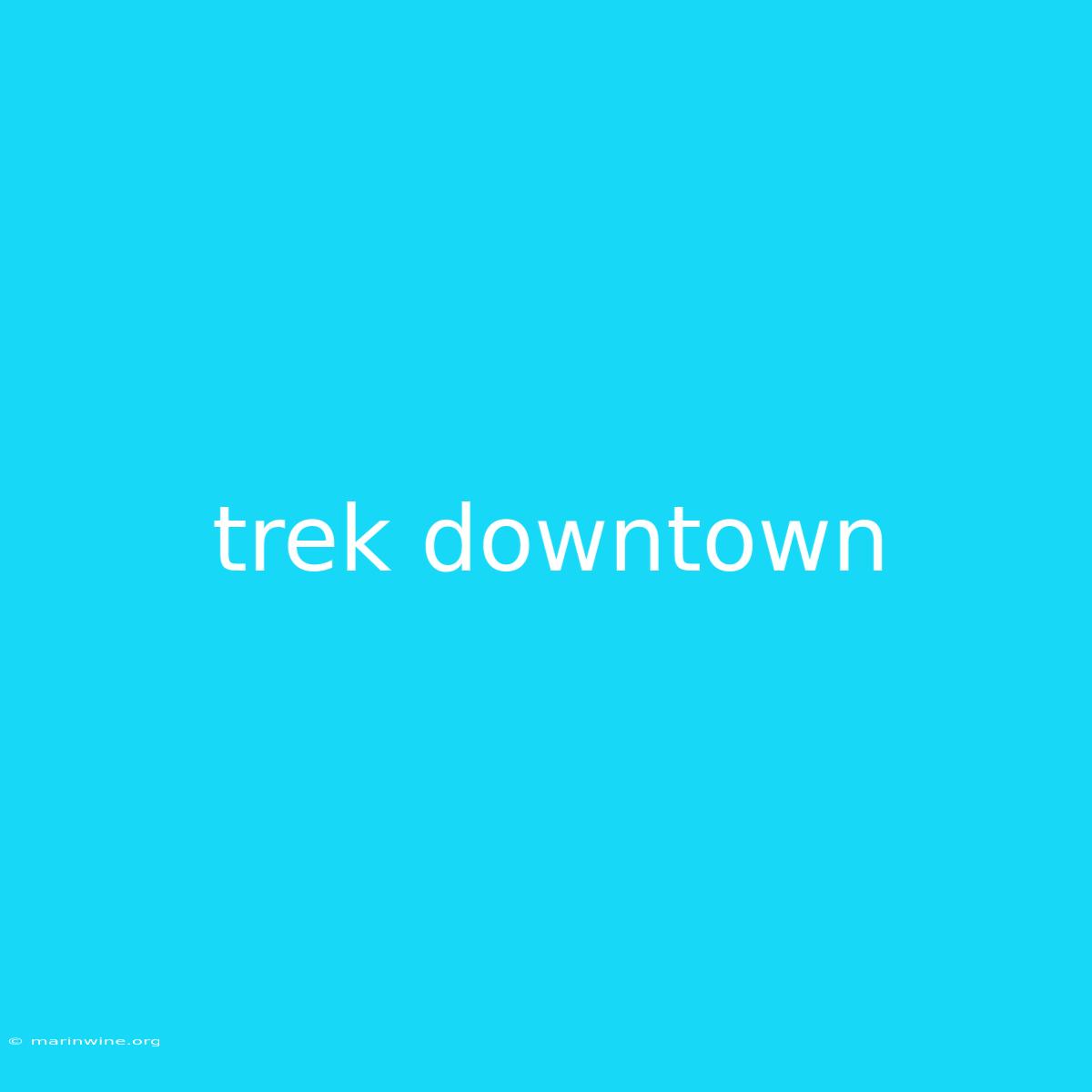 Trek Downtown