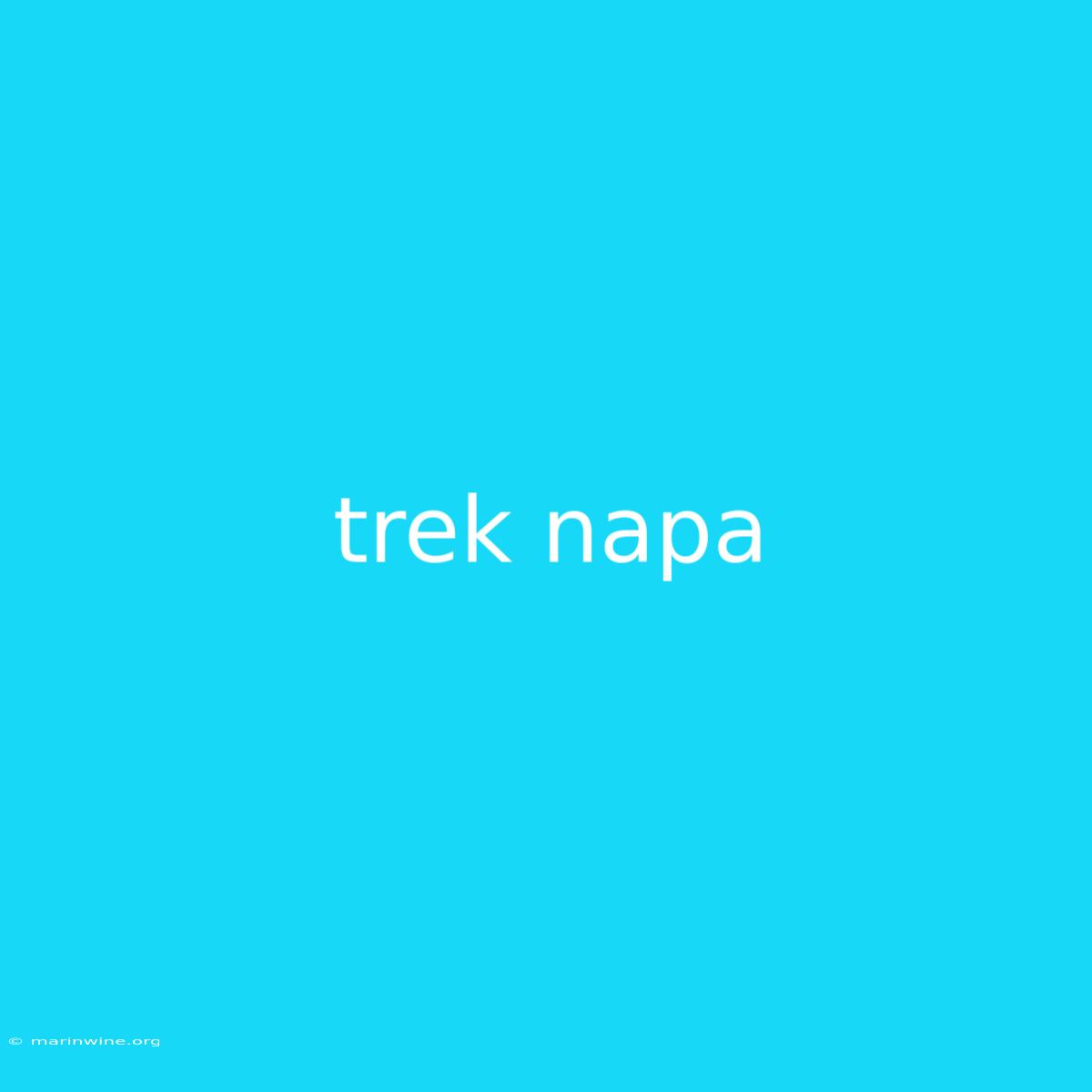 Trek Napa