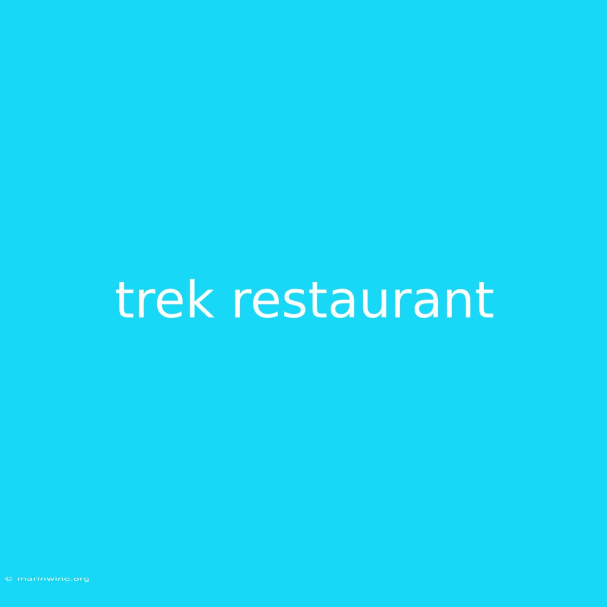 Trek Restaurant