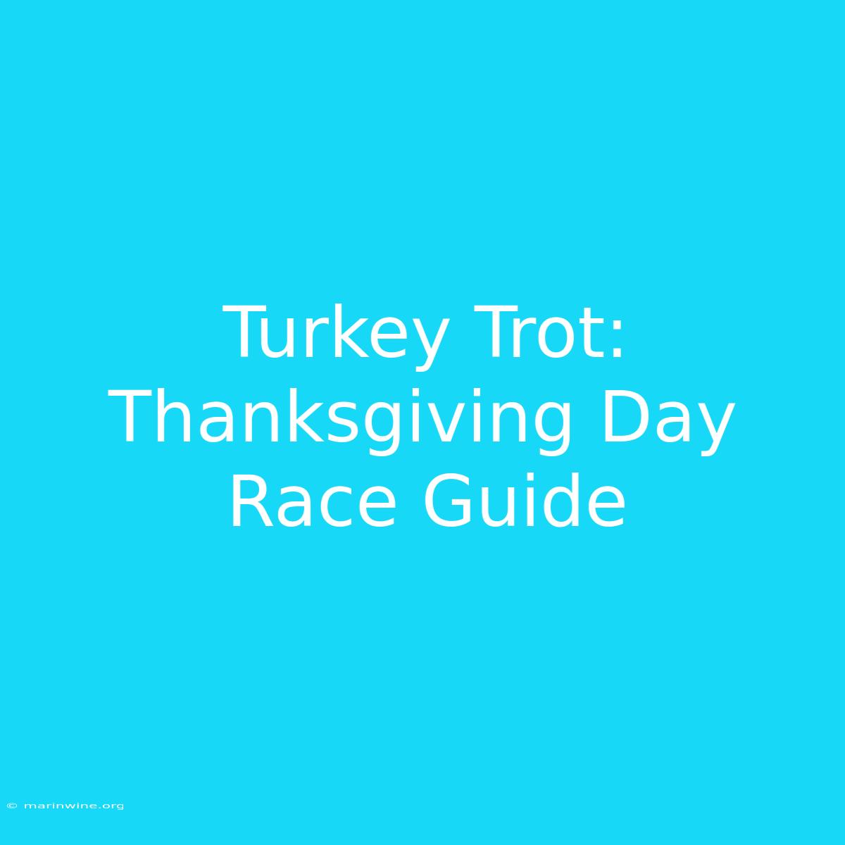 Turkey Trot: Thanksgiving Day Race Guide