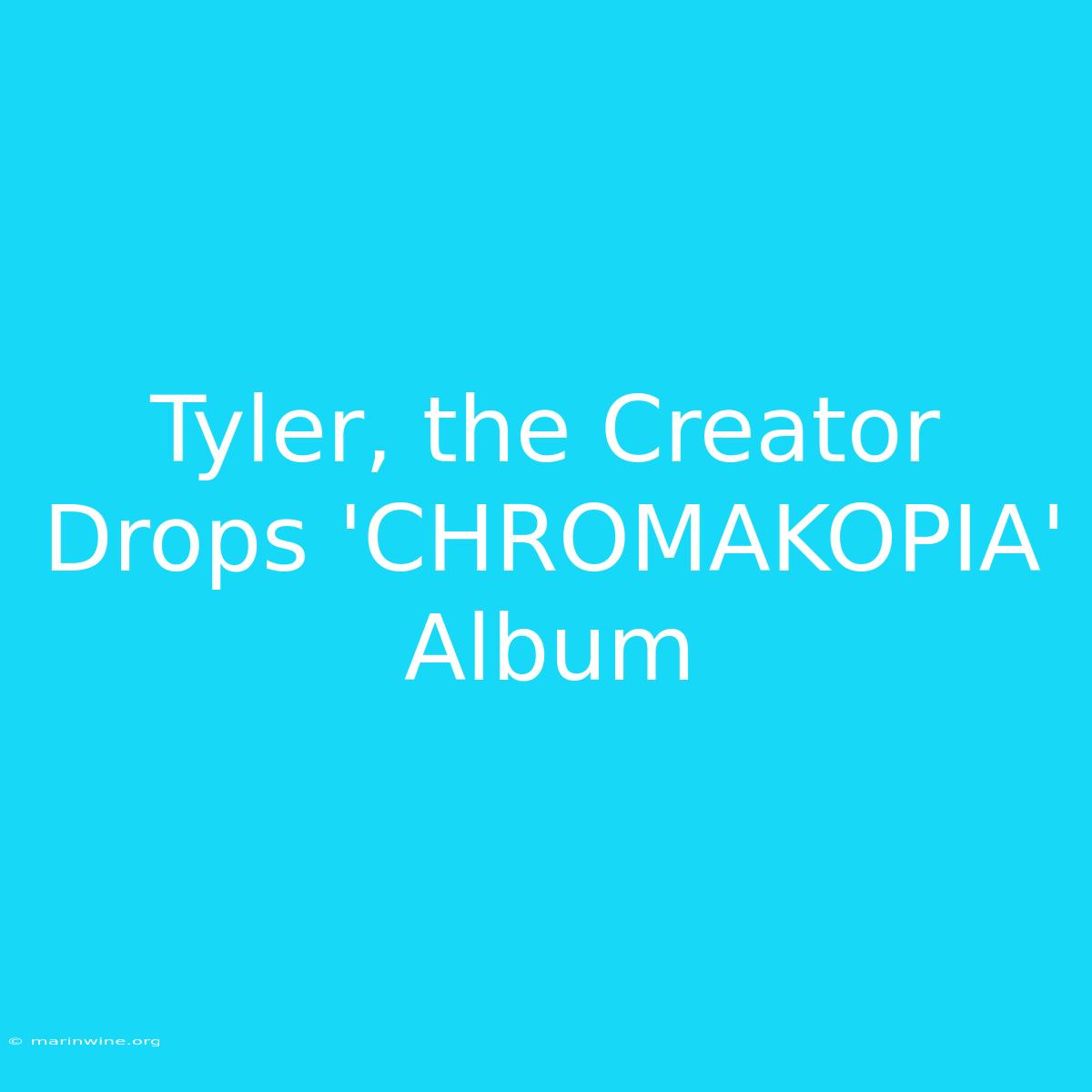 Tyler, The Creator Drops 'CHROMAKOPIA' Album 