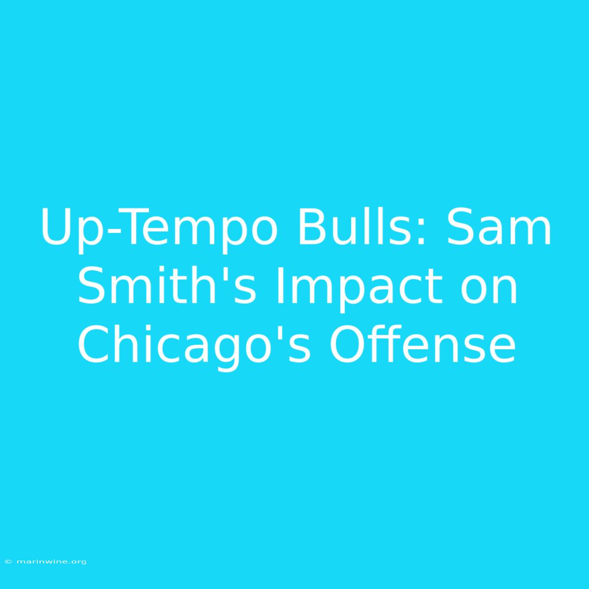 Up-Tempo Bulls: Sam Smith's Impact On Chicago's Offense 