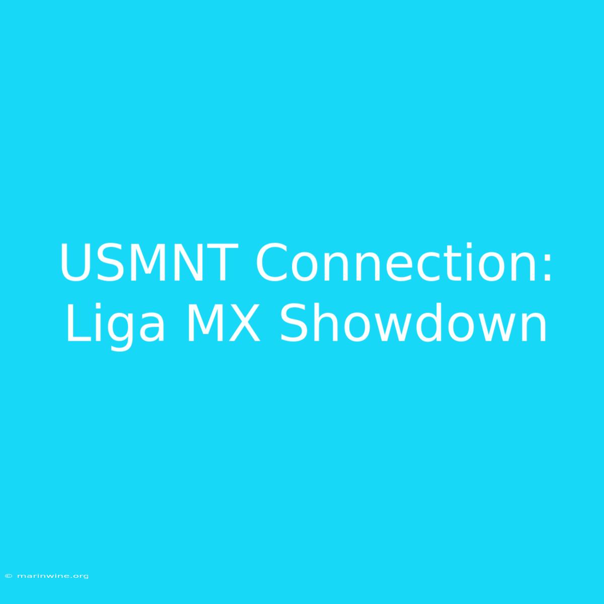 USMNT Connection: Liga MX Showdown