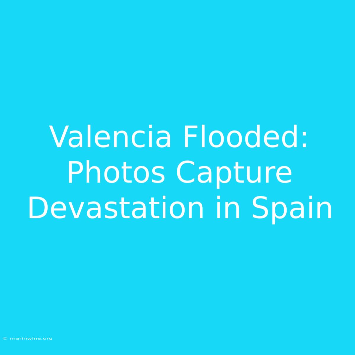 Valencia Flooded: Photos Capture Devastation In Spain