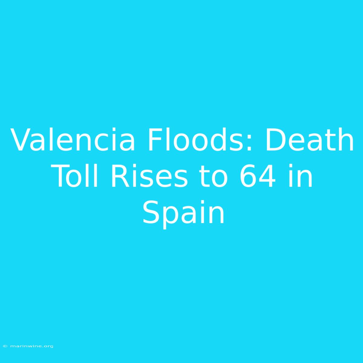 Valencia Floods: Death Toll Rises To 64 In Spain