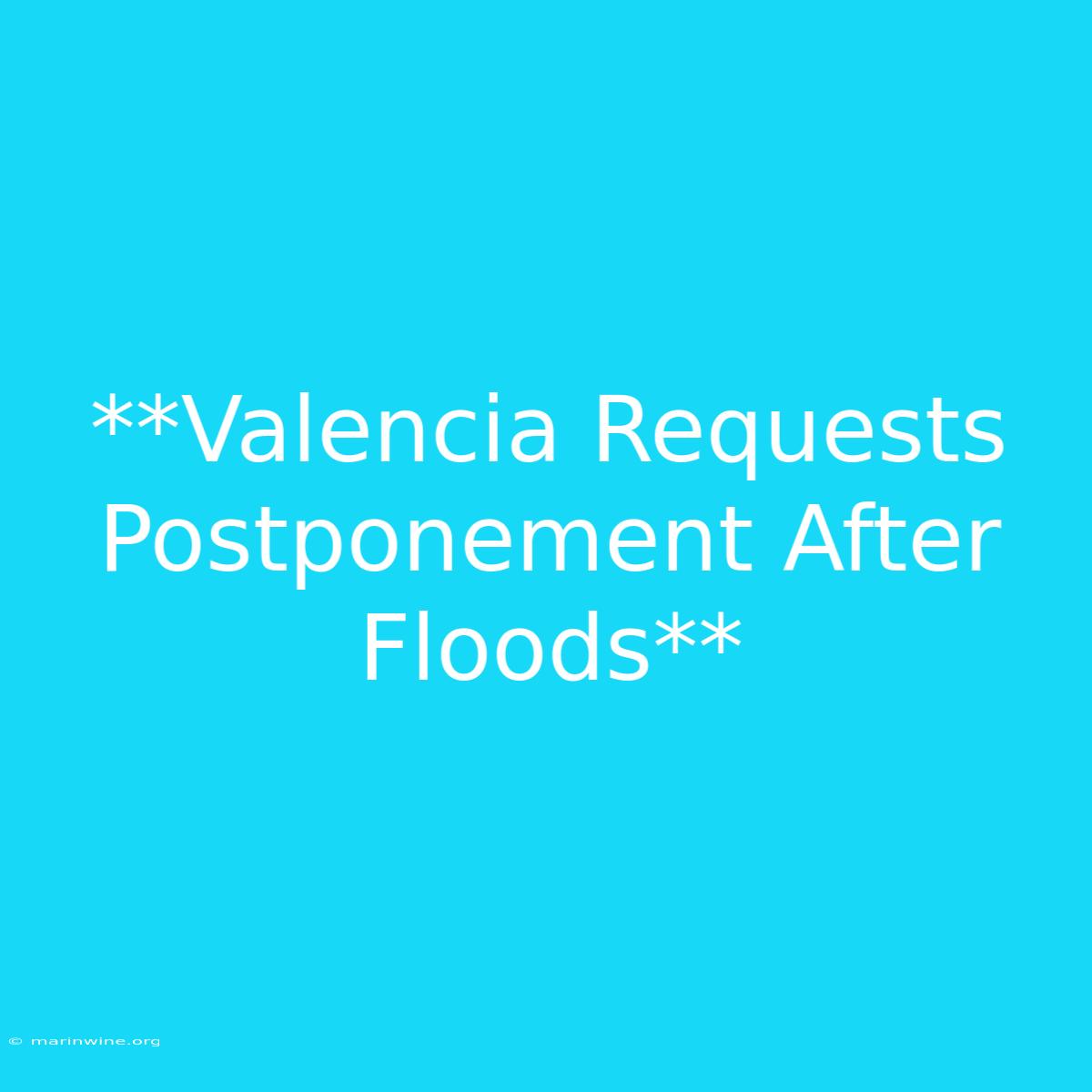 **Valencia Requests Postponement After Floods** 