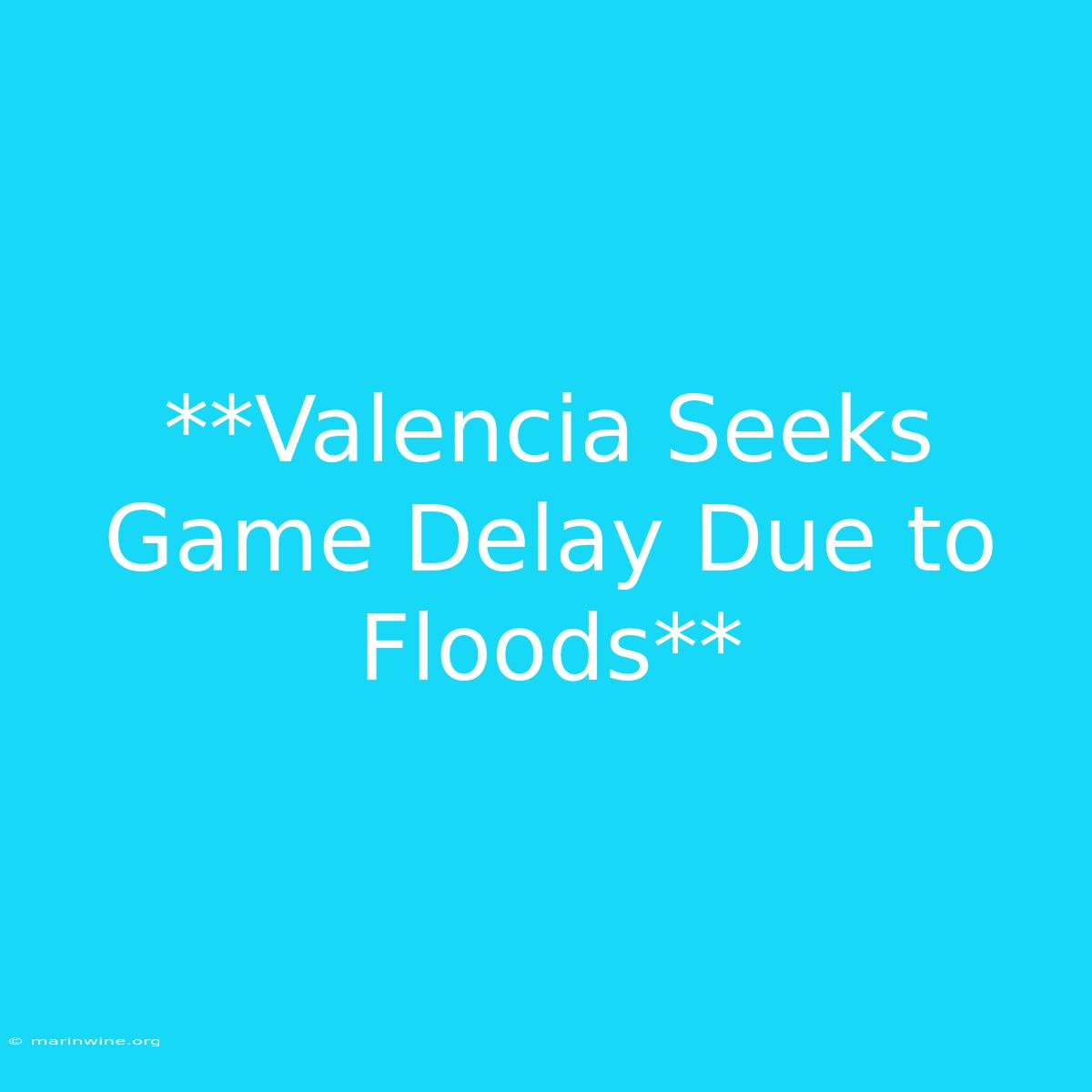 **Valencia Seeks Game Delay Due To Floods**