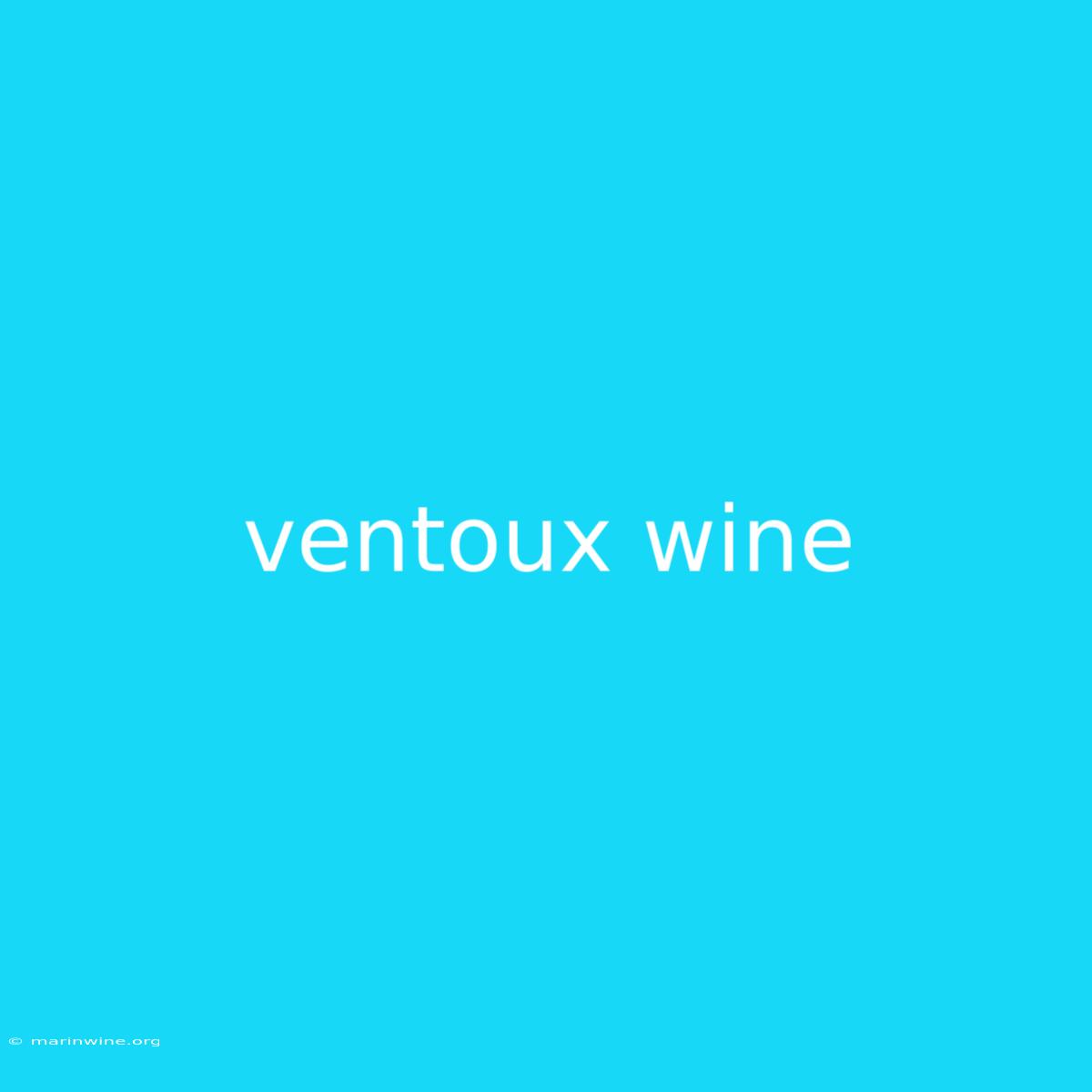 Ventoux Wine