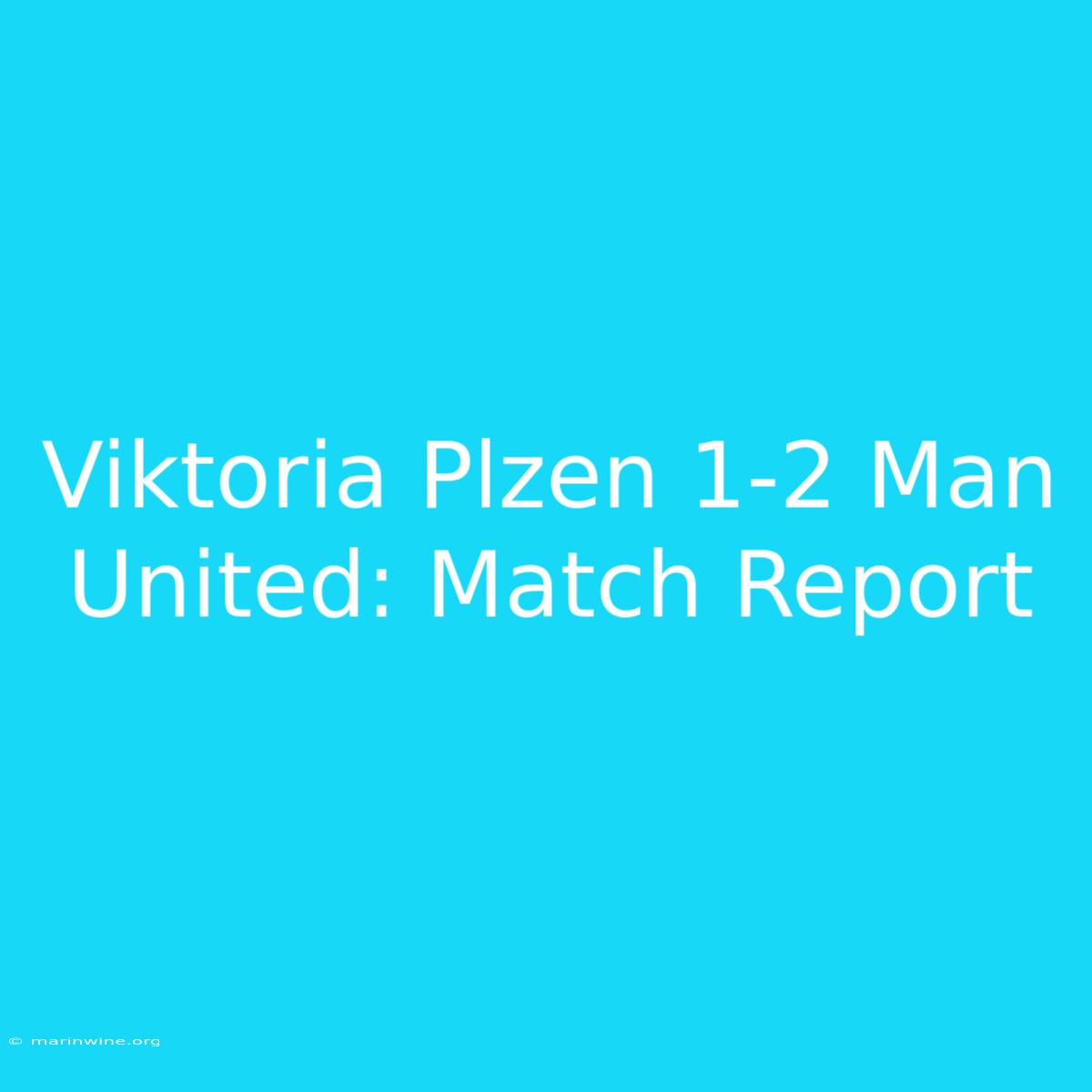 Viktoria Plzen 1-2 Man United: Match Report