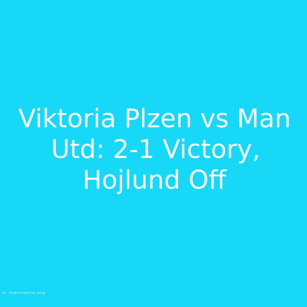 Viktoria Plzen Vs Man Utd: 2-1 Victory, Hojlund Off