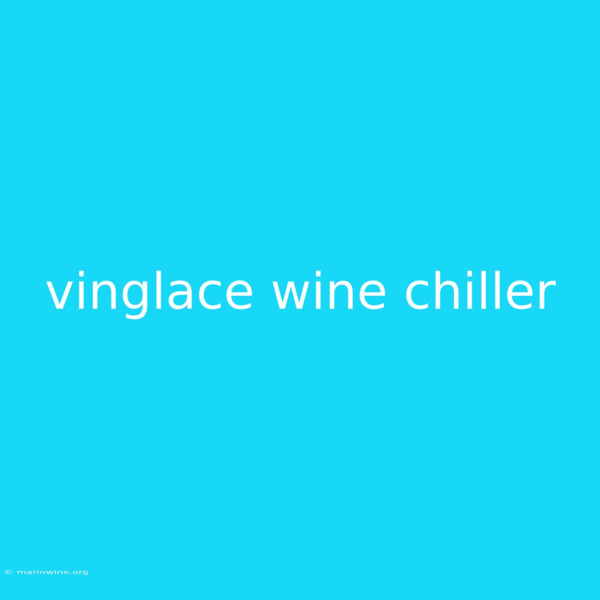 Vinglace Wine Chiller