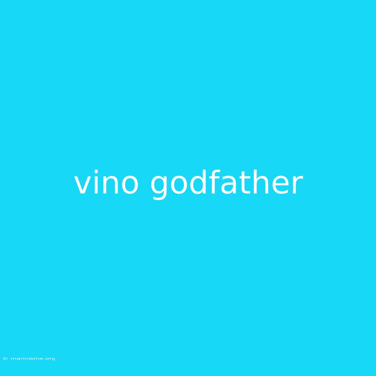 Vino Godfather