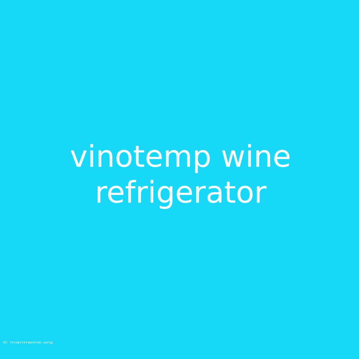 Vinotemp Wine Refrigerator