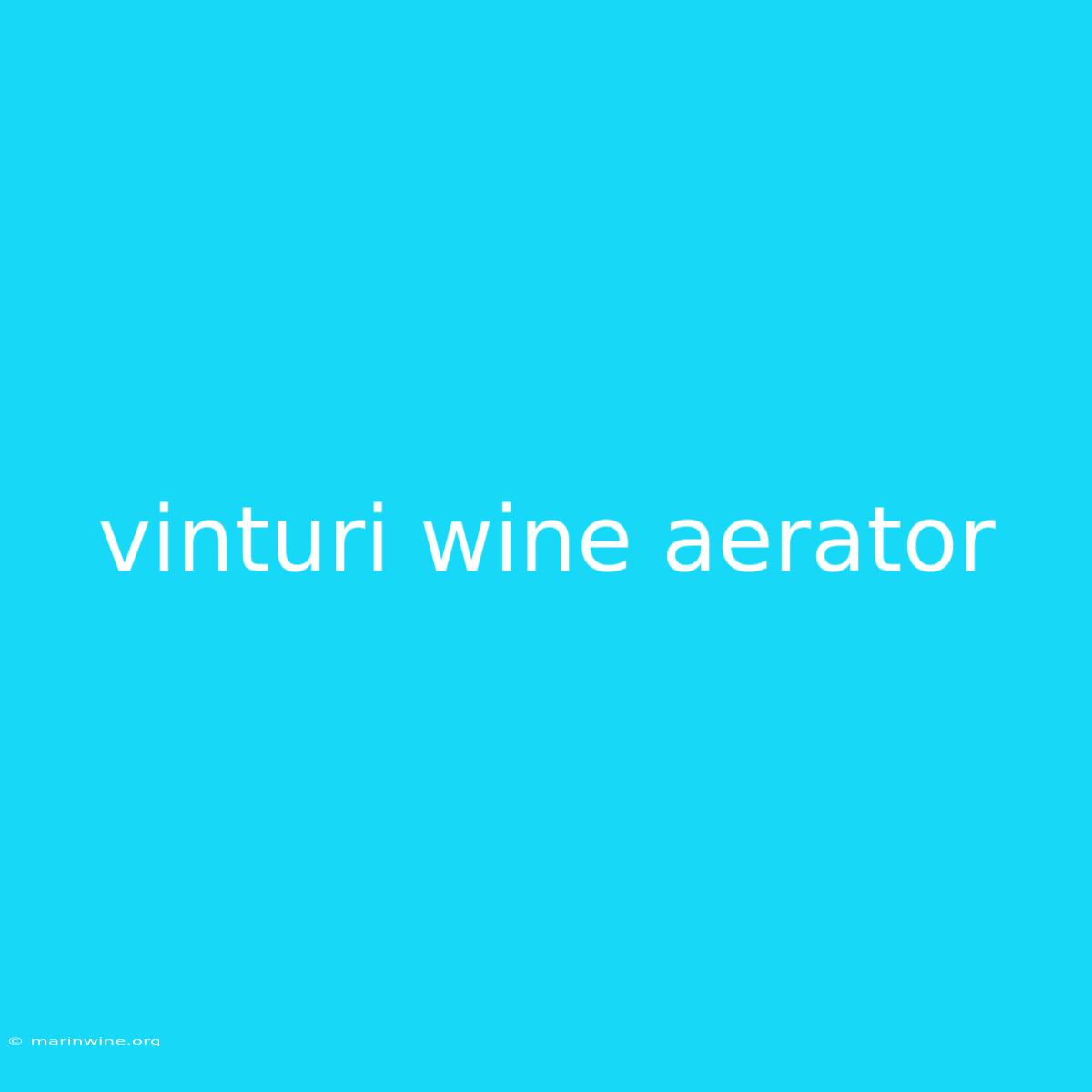 Vinturi Wine Aerator