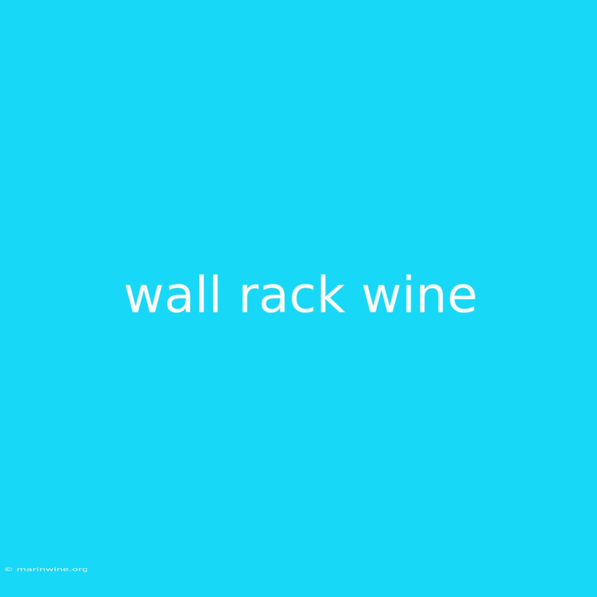 Wall Rack Wine