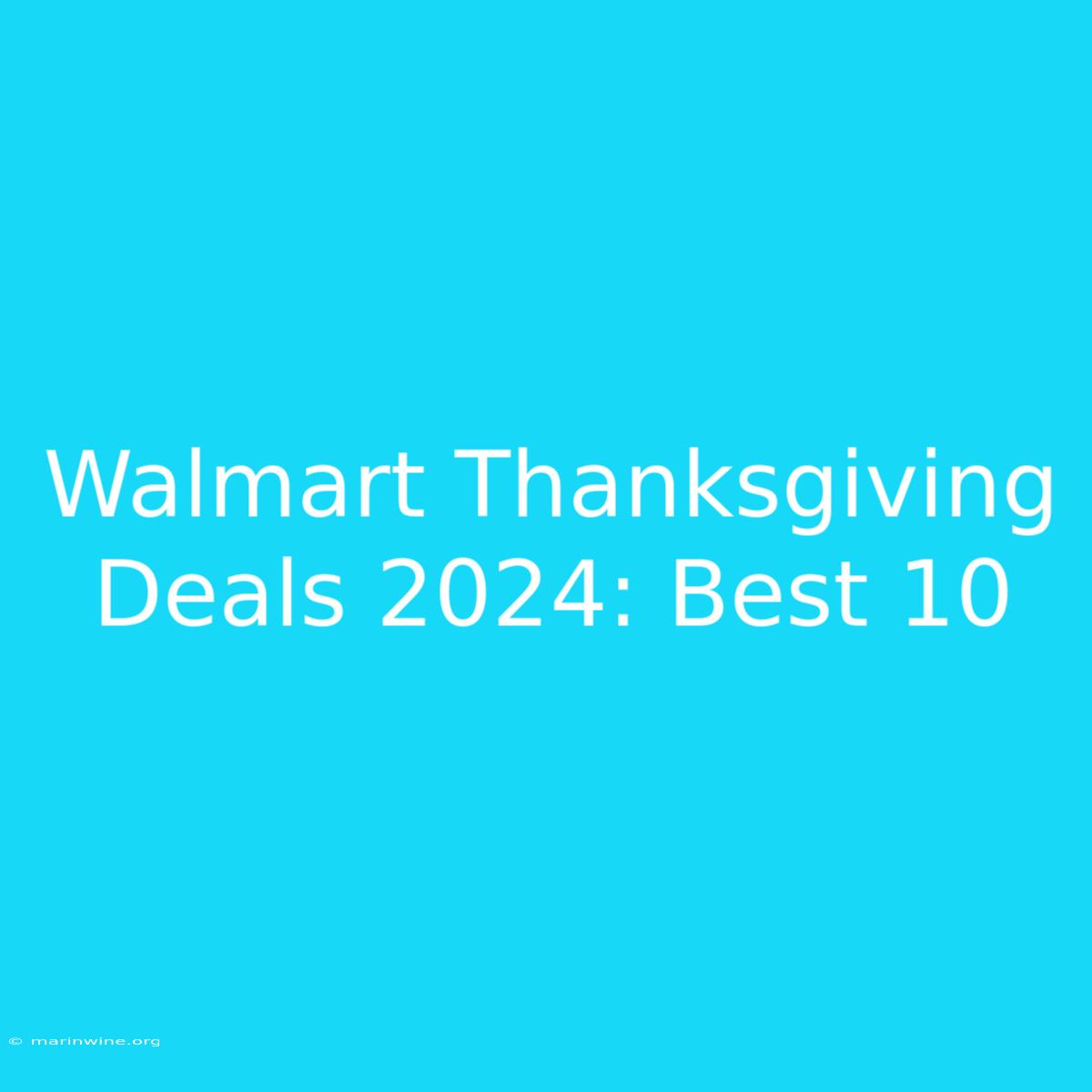 Walmart Thanksgiving Deals 2024: Best 10