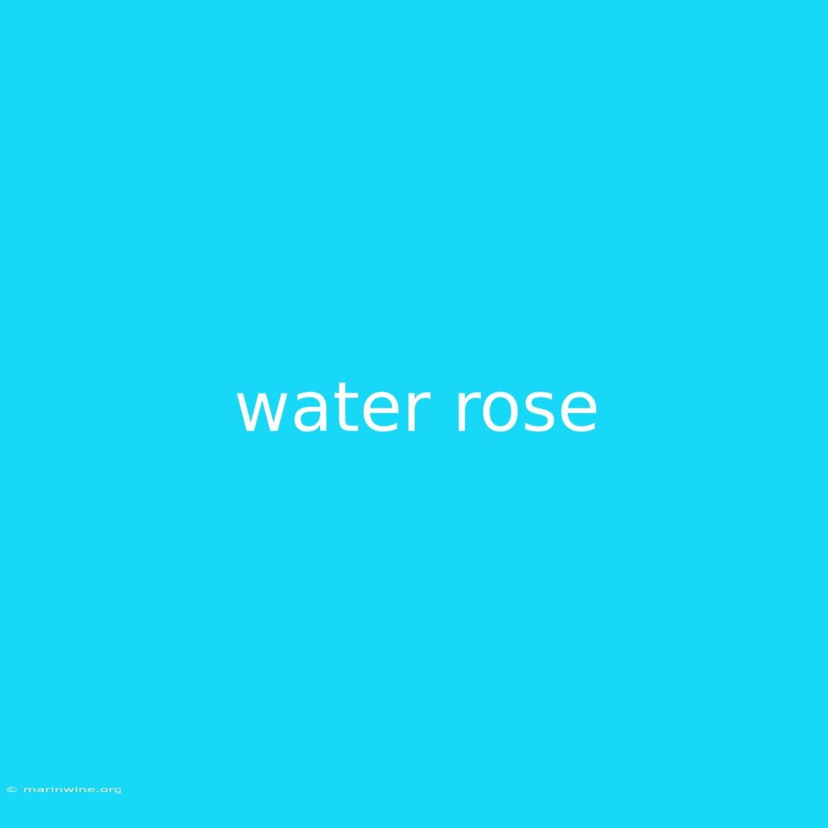 Water Rose