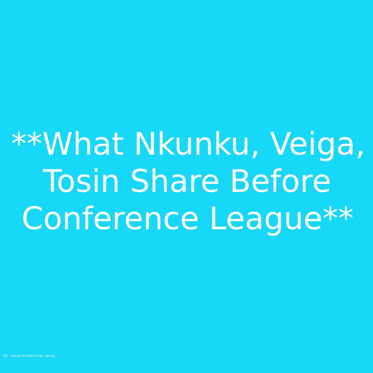 **What Nkunku, Veiga, Tosin Share Before Conference League**