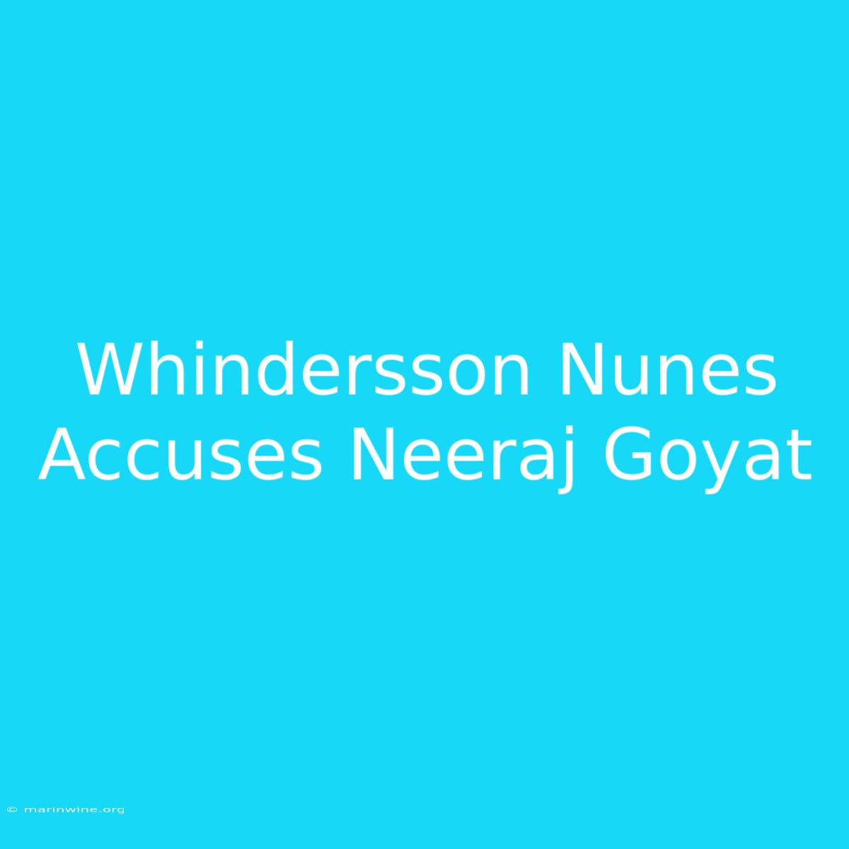 Whindersson Nunes Accuses Neeraj Goyat