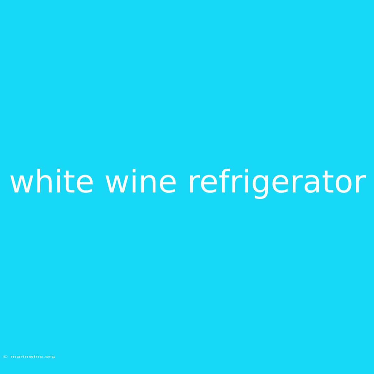 White Wine Refrigerator