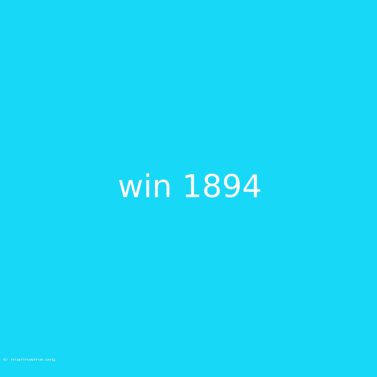 Win 1894