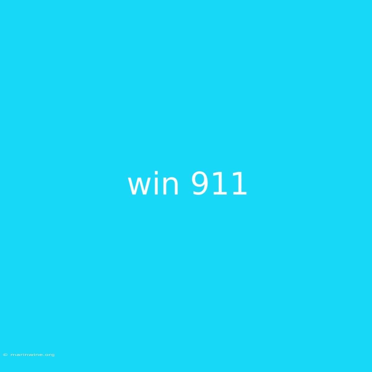 Win 911