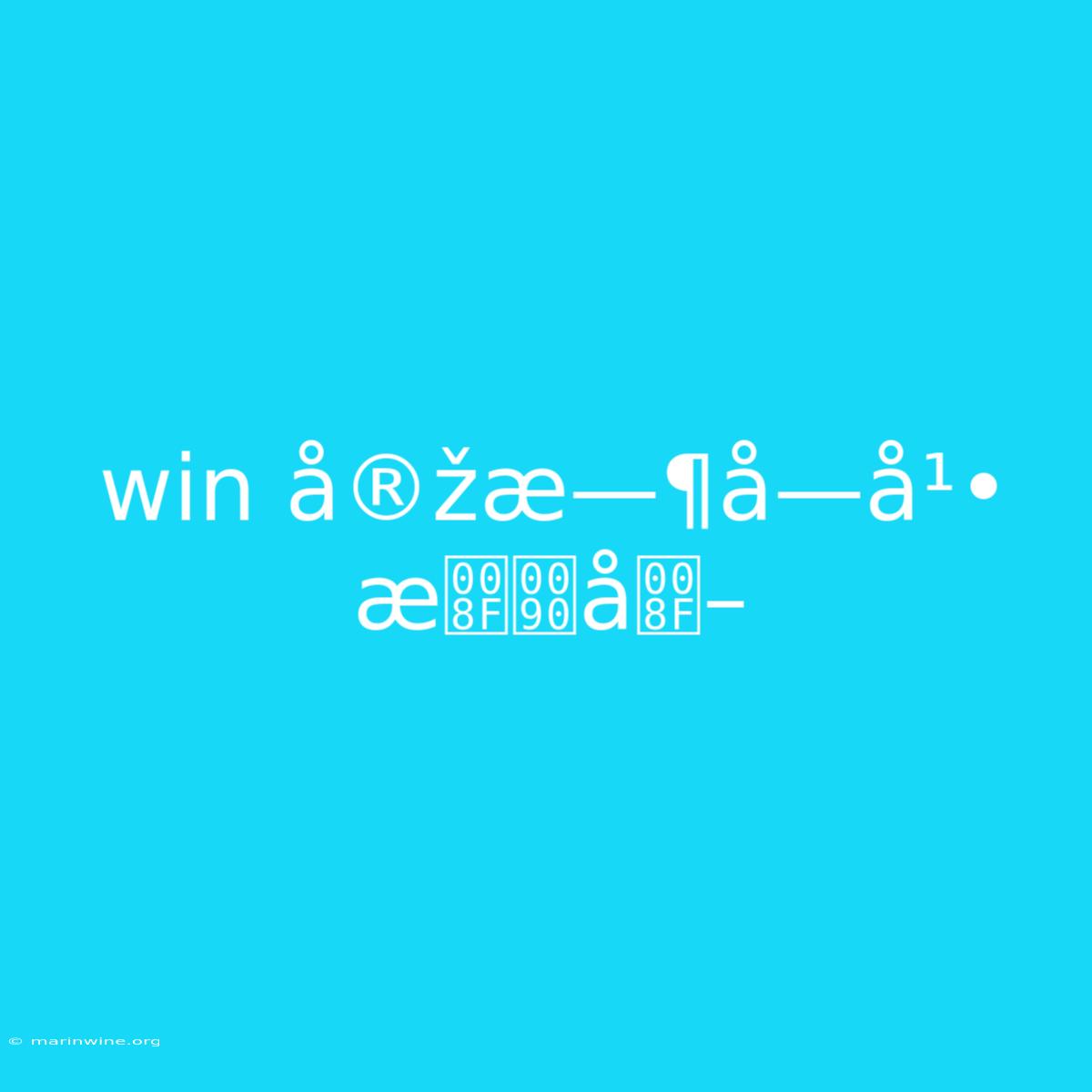 Win Å®žæ—¶å­—å¹• Æå–