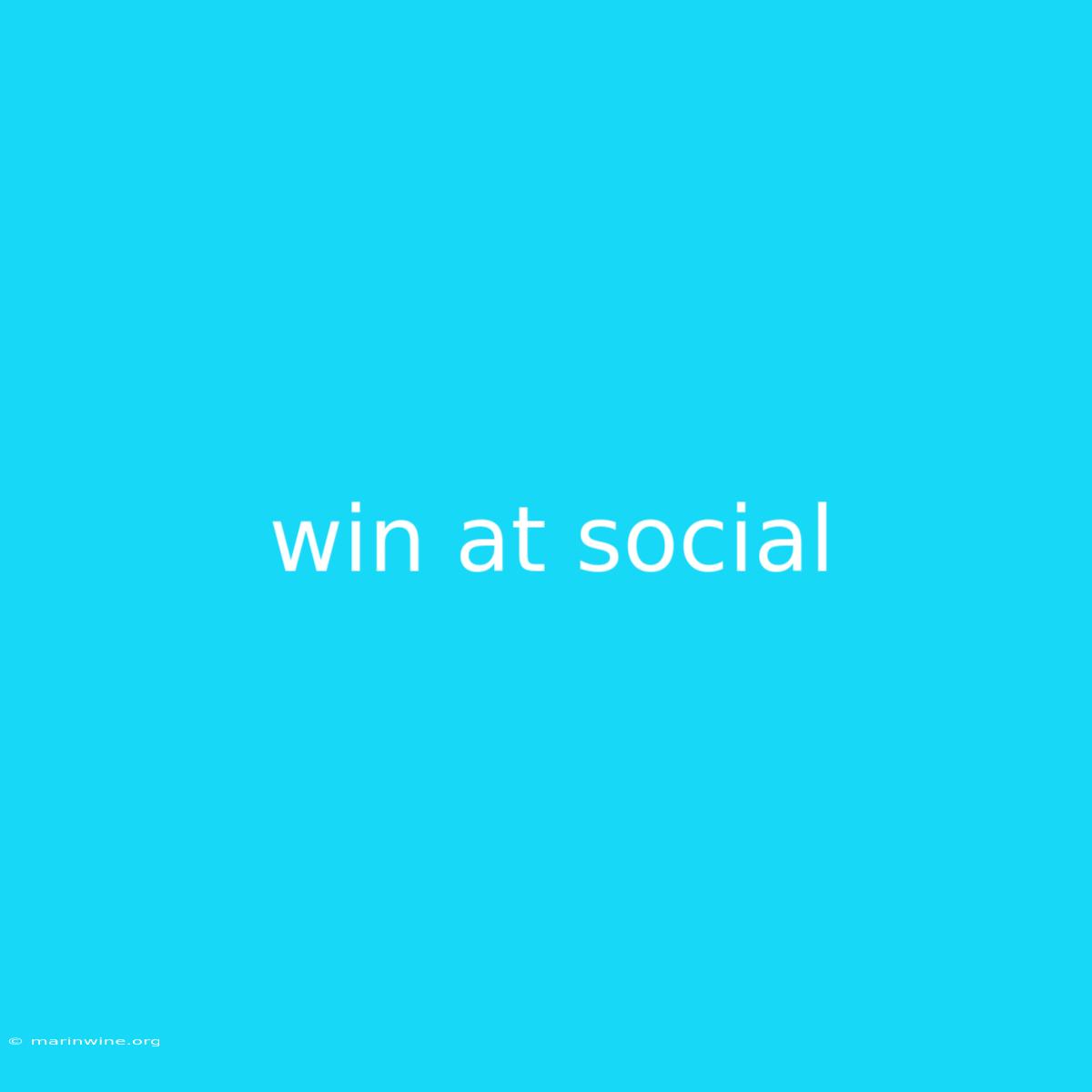 Win At Social