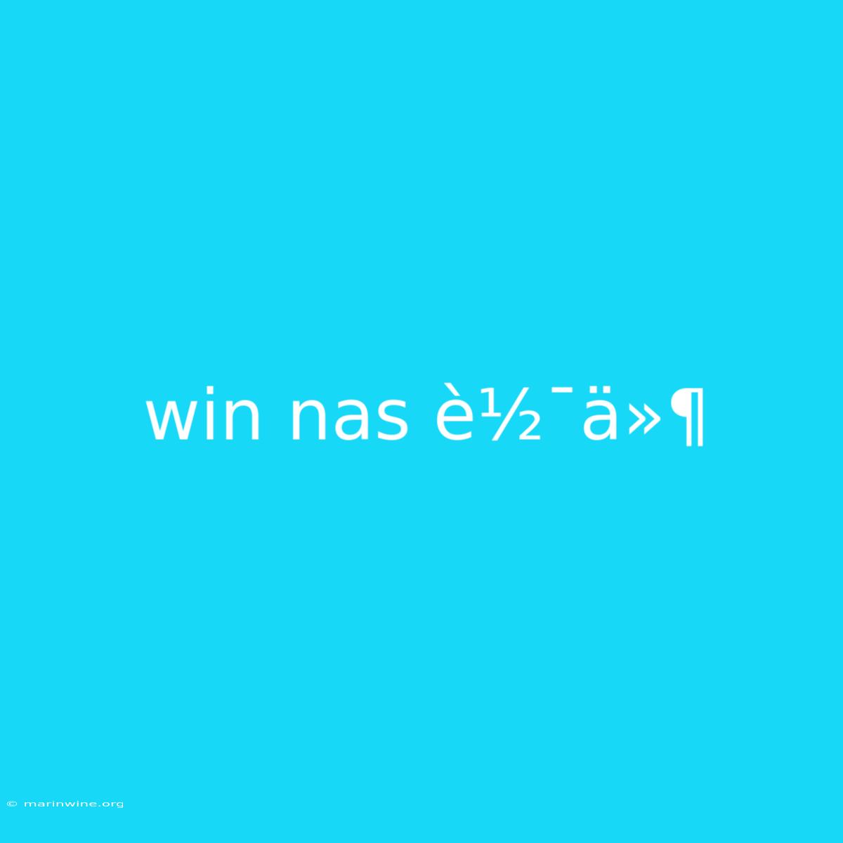 Win Nas È½¯ä»¶