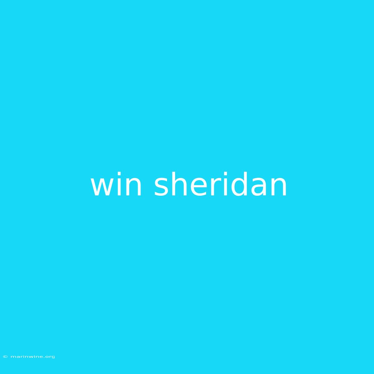 Win Sheridan